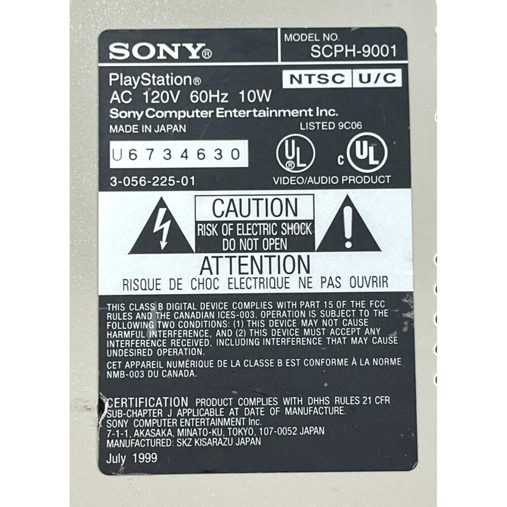 Sony PlayStation 1 PS1 Console SCPH-9001 Does Not Read Disc Parts & Repair
